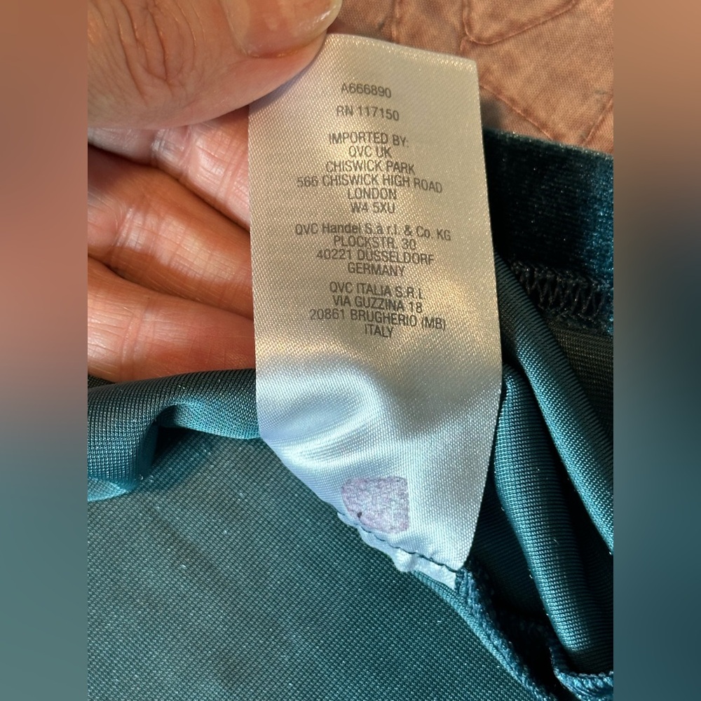 Belle by Kim Gravel teal Long Sleeve velvet - Picture 11 of 12
